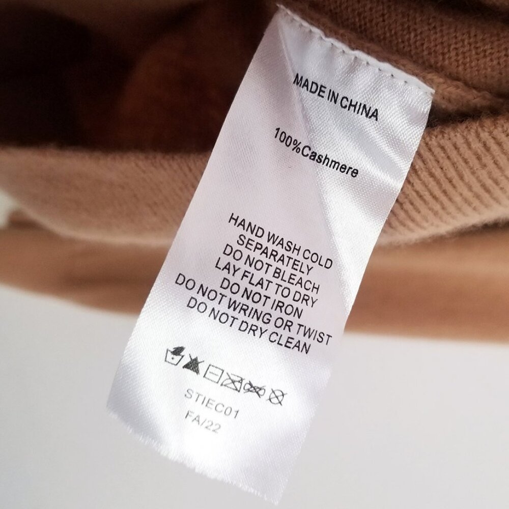 Quince 100% Mongolian Cashmere Crewneck Sweater S Camel Tan Soft Cozy $128 Basic - Picture 10 of 14